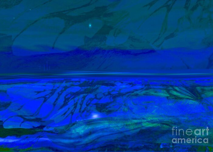 Neurographic Greeting Card featuring the mixed media Tide of My North Star by Zsanan Studio