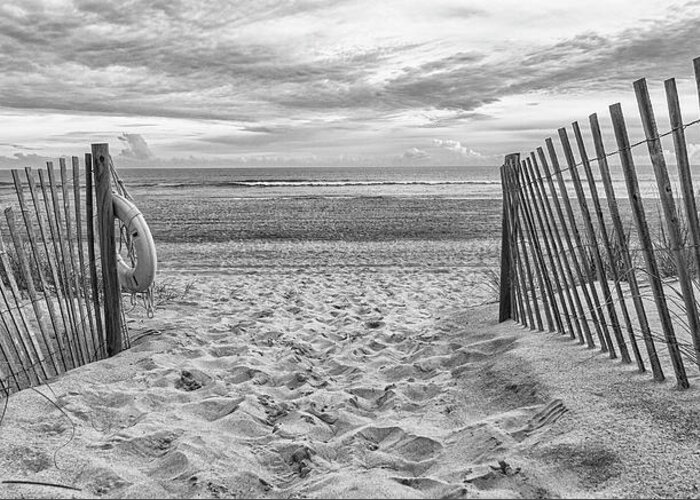 Beach Greeting Card featuring the photograph To the Beach - Emerald Isle North Carolina by Bob Decker