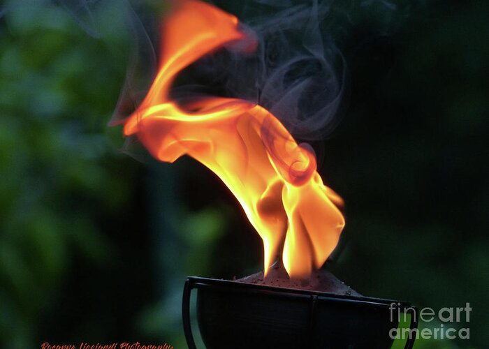Exotic Greeting Card featuring the photograph Torch Series III by Rosanne Licciardi