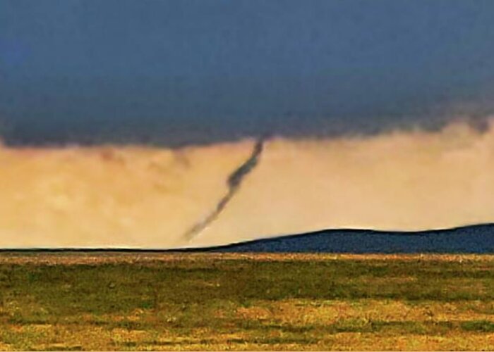 Tornado Greeting Card featuring the photograph Tornado Near Des Moines, New Mexico by Ally White