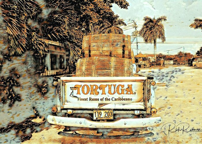 Rum Tortuga Truck Caribbean Greeting Card featuring the photograph Tortuga Rum by Rick Redman