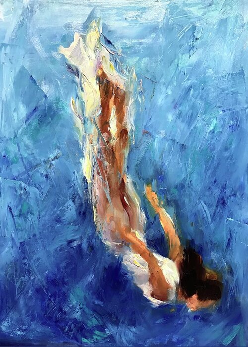 Figurative Greeting Card featuring the painting Transcendence by Ashlee Trcka