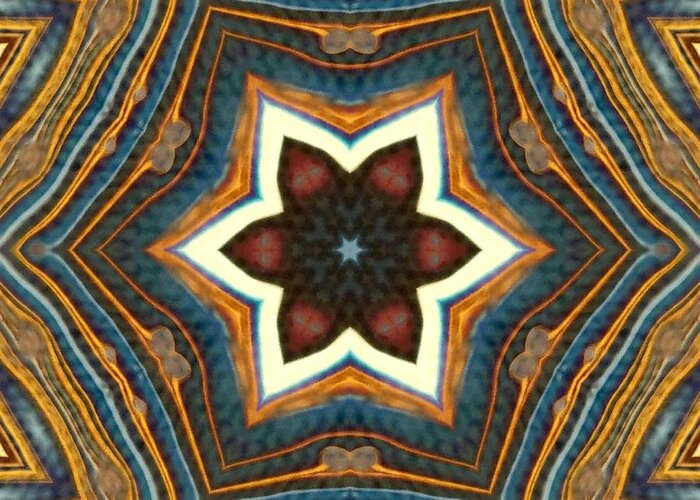 Pouring Greeting Card featuring the digital art Travel Through Time - Kaleidoscope by Themayart