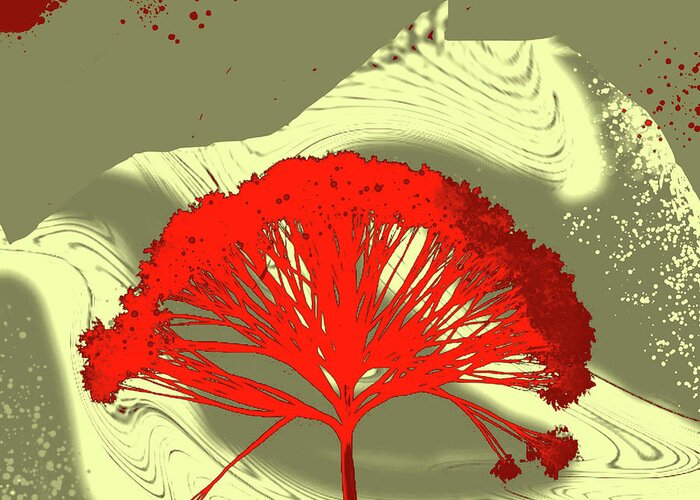 Tree Greeting Card featuring the digital art Tree Total Recall by Alexandra Vusir