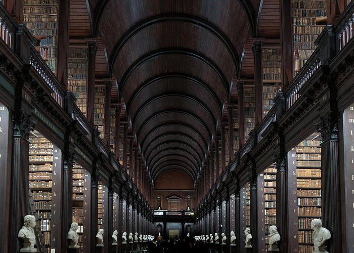 Library Greeting Card featuring the photograph Trinity Library, Ireland by Arthur Oleary