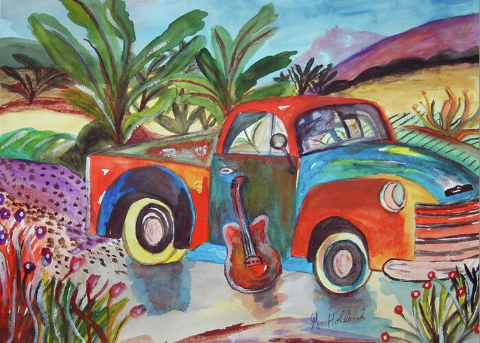 Truck Greeting Card featuring the painting Truck, My Old Friend by Genevieve Holland