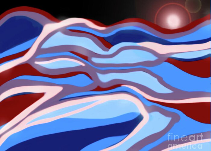 Canada Greeting Card featuring the digital art Tumultuous Times by Mary Mikawoz
