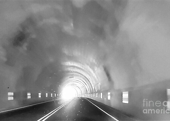 Newby Greeting Card featuring the photograph Tunnel of Light by Cindy's Creative Corner