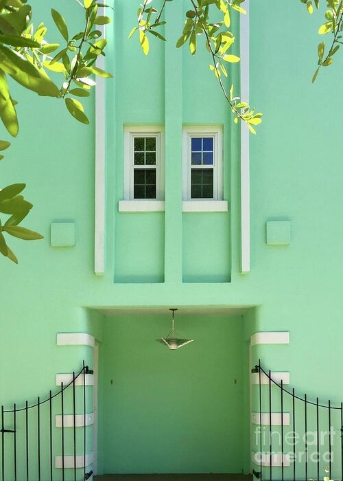 Turquoise House Greeting Card featuring the photograph Turquoise House by Flavia Westerwelle