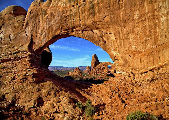 Turret Arch Greeting Card featuring the photograph Turret Arch by Bob Falcone