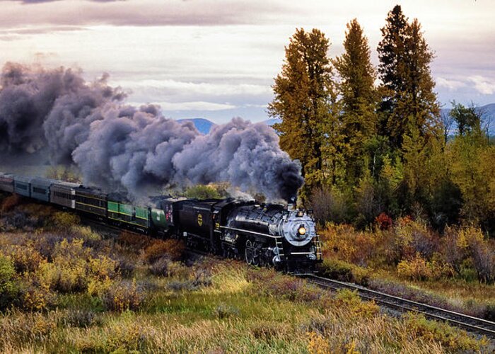 Trains Greeting Card featuring the photograph Twilight of a Goliath by Larey McDaniel