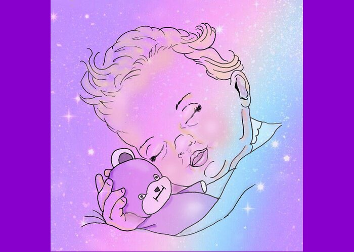 Baby Greeting Card featuring the digital art Twinkle, Twinkle Little Dreams by Kelly Mills
