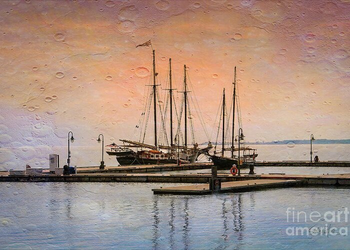 Schooner Greeting Card featuring the photograph Two Schooners at Bay by Shelia Hunt