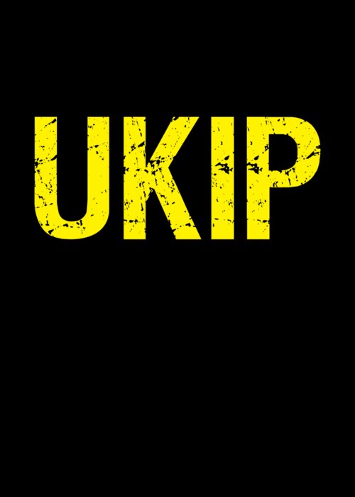 Funny Greeting Card featuring the digital art UKIP UK Independence Party by Flippin Sweet Gear