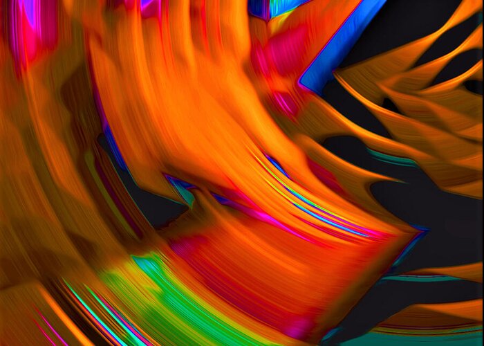 Abstract Greeting Card featuring the digital art Ultrasound Image - Abstract by Ronald Mills