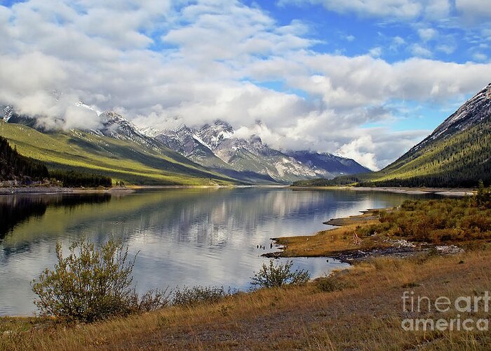 Lake Greeting Card featuring the photograph Under Canadian Sky - Kananaskis Country Alberta Canada by Paolo Signorini