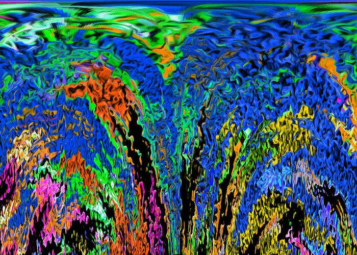 Abstract Greeting Card featuring the digital art Under the Sea - Abstract by Ronald Mills