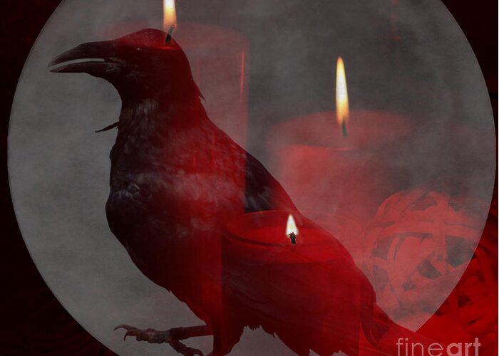 Dark Valentine Greeting Card featuring the photograph Under Your Spell in Red by Colleen Cornelius