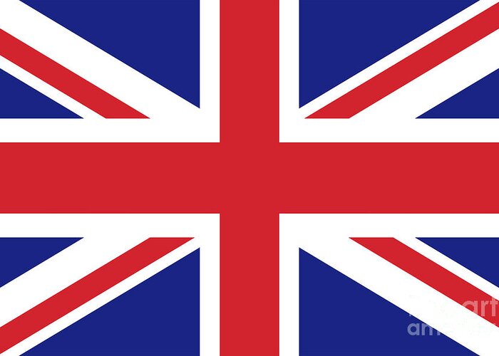 British Greeting Card featuring the digital art Union Jack Flag of UK by Sterling Gold