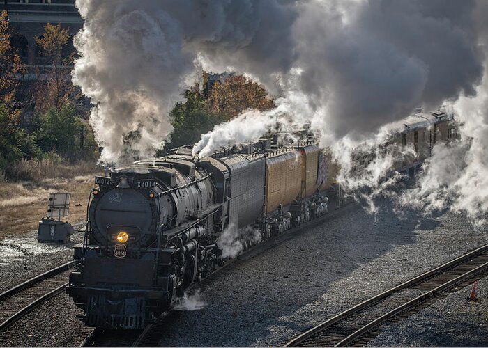 Railroad Greeting Card featuring the photograph Union Pacific 4014 Big Boy Locomotive at Little Rock Arkansas by Jim Pearson