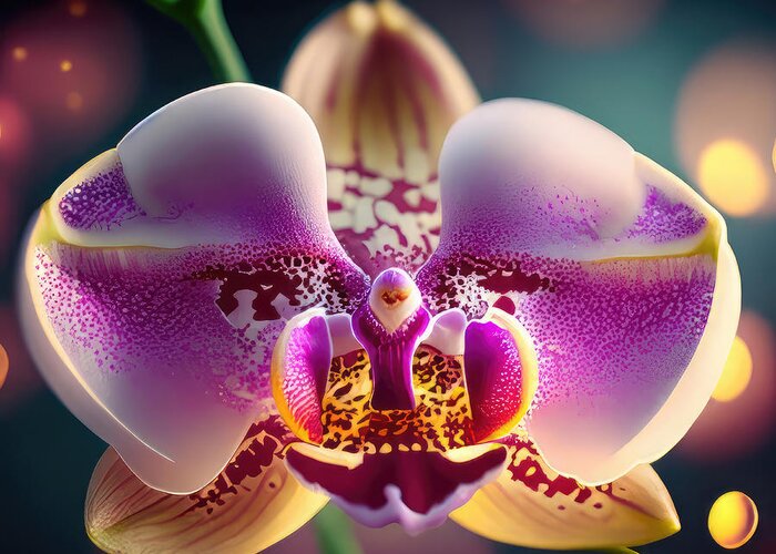 Orchid Greeting Card featuring the photograph Unto The Orchid by Bill and Linda Tiepelman