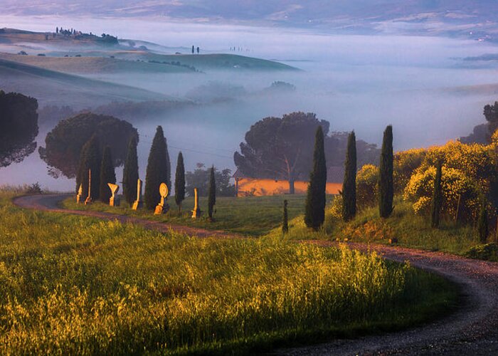 Italy Greeting Card featuring the photograph Val d'Orcia by Evgeni Dinev