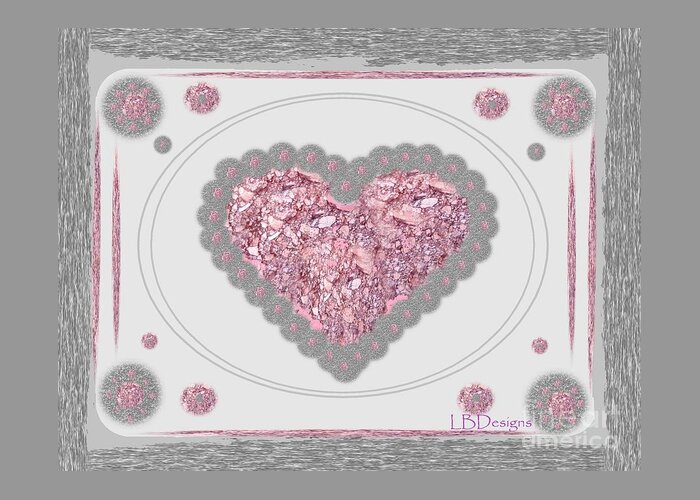 “arts And Design”; “gallery”; “images”; “city Christmas”; “ Poinsettias Style”; “valentina Heart Deco 22”; “winter Plaid Ii”; “lbdesigns”; “sseasonal”; “winter” Greeting Card featuring the digital art Valentina Heart Deco 22 by LBDesigns