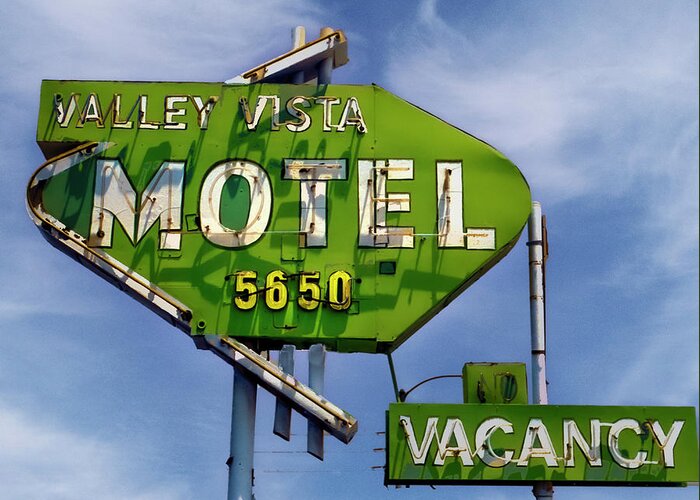 Motel Greeting Card featuring the photograph Valley Vista Motel by Matthew Bamberg