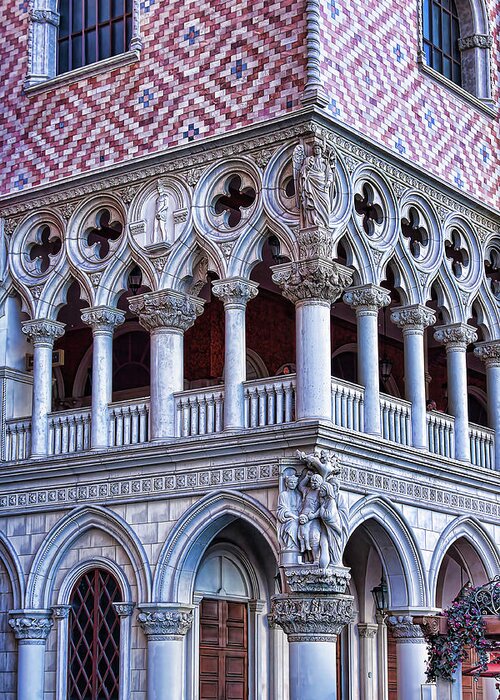 Venetian Palazzo Greeting Card featuring the photograph Venetian Palazzo architectural detail, Las Vegas by Tatiana Travelways