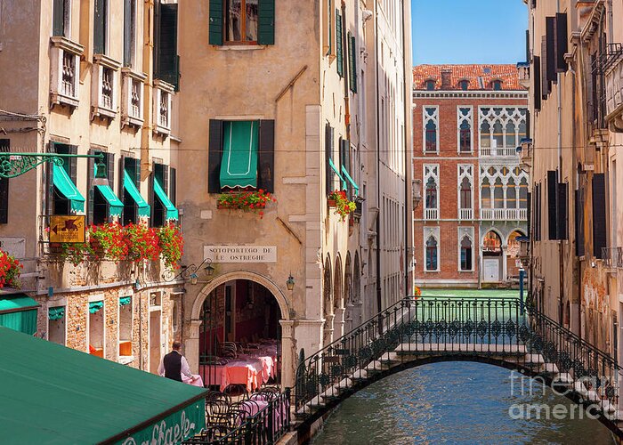 Architectural Greeting Card featuring the photograph Venice Canal - Italy by Brian Jannsen
