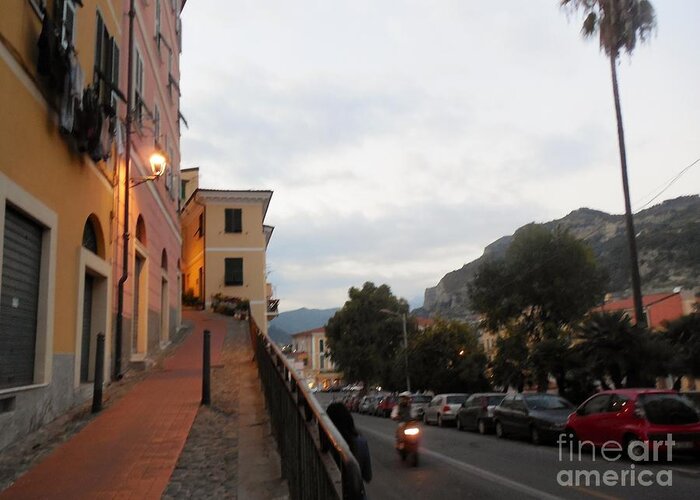 Ventimiglia Greeting Card featuring the photograph Ventimiglia Evening by Aisha Isabelle