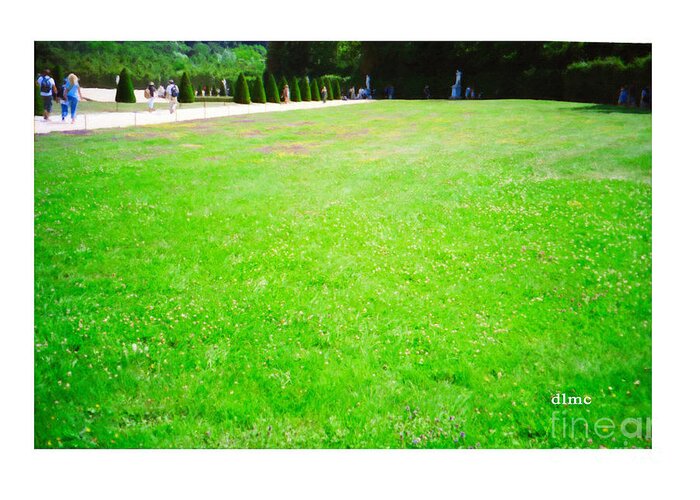 Landscape Greeting Card featuring the painting Versaille Lawn by Donna L Munro
