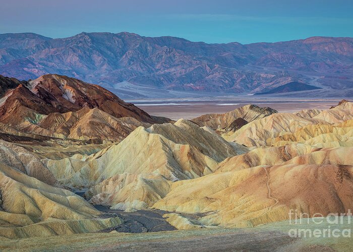 Death Valley Greeting Card featuring the photograph View From Zabriskie Point at Dawn by Mimi Ditchie