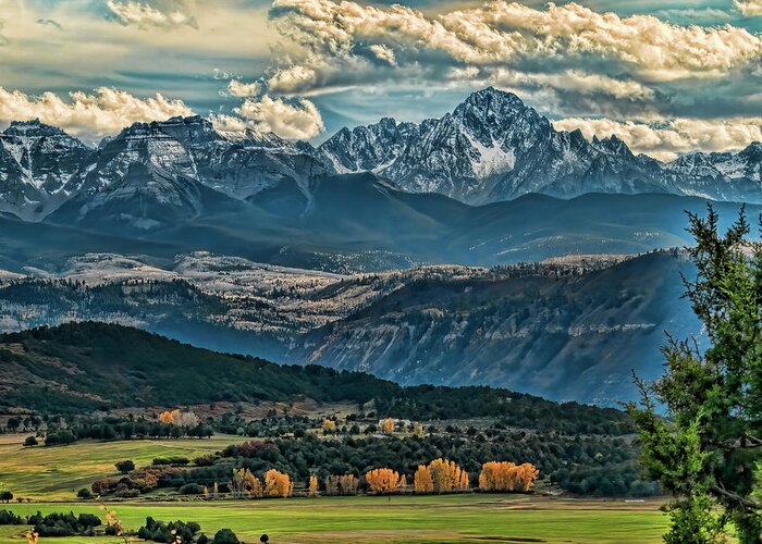 Mt Sneffels Greeting Card featuring the photograph View to Mt Sneffels by Alana Thrower