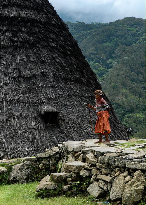 Wae Rebo Greeting Card featuring the photograph A Distant Village - Wae Rebo, Flores, Indonesia by Earth And Spirit