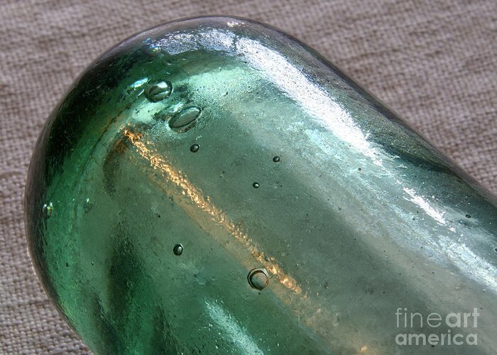 Macro Greeting Card featuring the photograph Vintage Glass 2 by Phil Perkins
