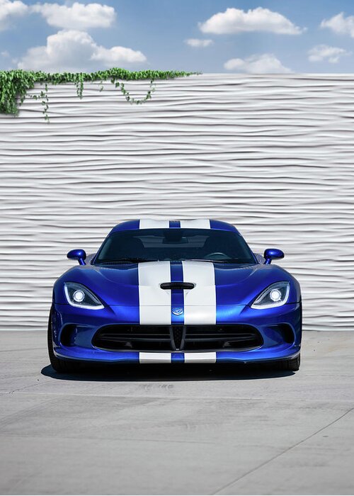 Viper Greeting Card featuring the photograph Viper GTS by David Whitaker Visuals