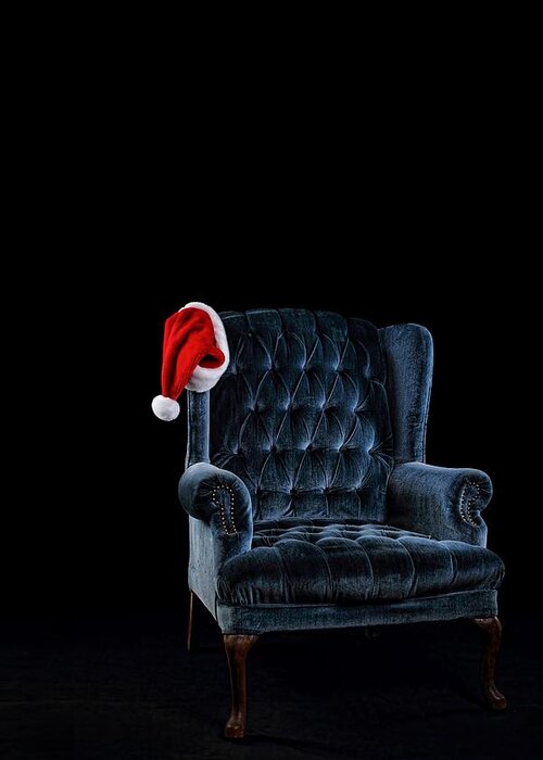 Chair Greeting Card featuring the digital art Waiting for Santa by Brad Barton