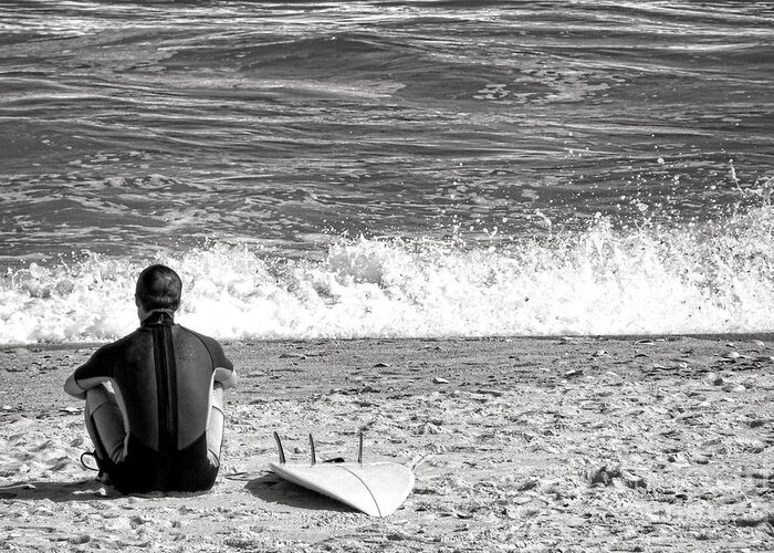 Surfer Greeting Card featuring the photograph Waiting for the Wave by Olivier Le Queinec