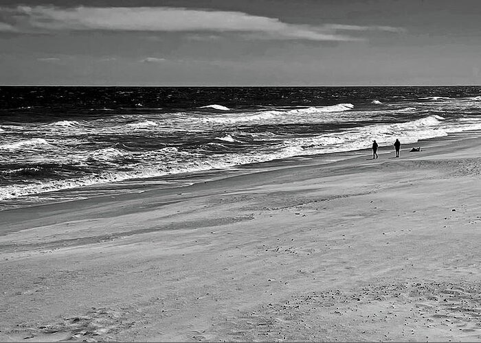 Walk Greeting Card featuring the photograph Walking the Beach by George Taylor