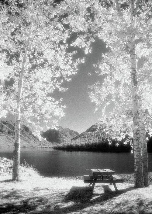 Wallowa Greeting Card featuring the photograph Wallowa Lake Infrared by Ken Dietz
