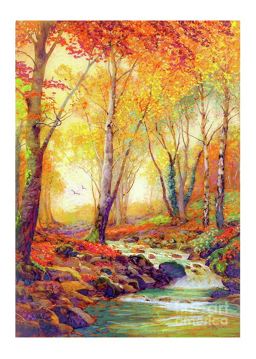 Landscape Greeting Card featuring the painting Water of Life by Jane Small