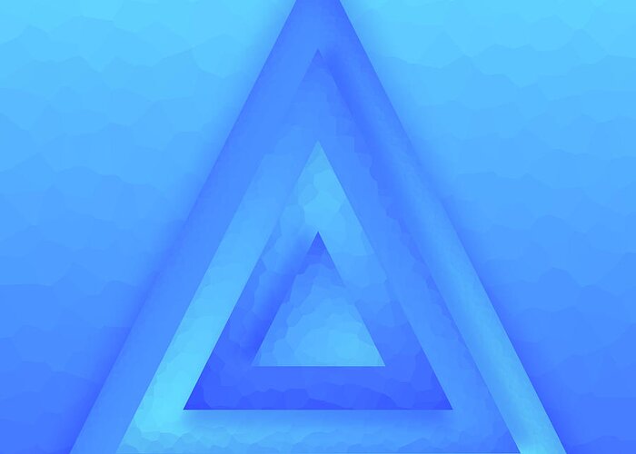 Abstract Greeting Card featuring the digital art Water Pyramid by Liquid Eye
