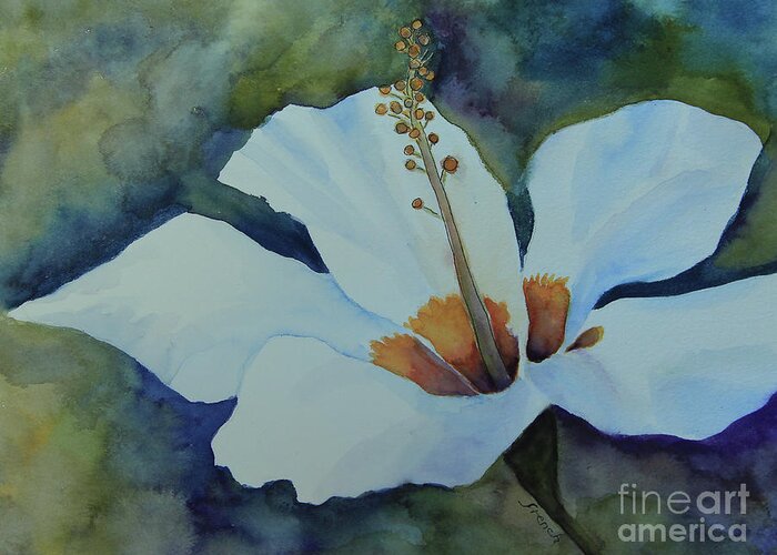 Lily Greeting Card featuring the painting Watercolor Lily by Jeanette French