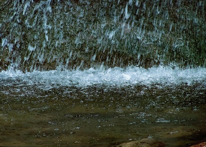 Waterdrops In The Waterfall Spillway Greeting Card featuring the photograph Waterdrops In The Waterfall Spillway by Flees Photos