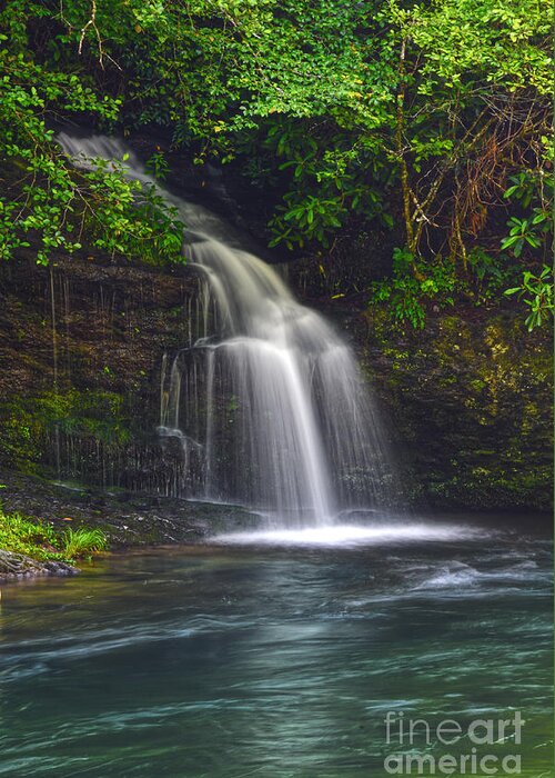 Waterfall Greeting Card featuring the photograph Waterfall On Little River by Phil Perkins