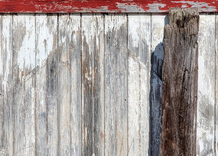 Americana Greeting Card featuring the photograph Weathered Wood Barn Door by David Letts
