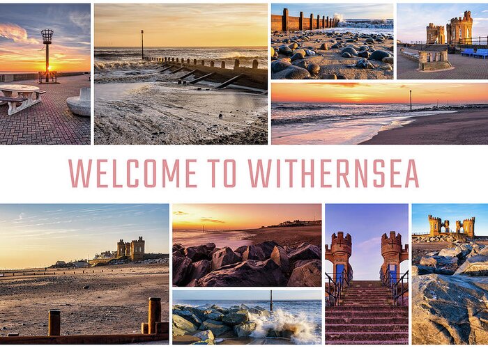 Welcome To Withernsea Greeting Card featuring the digital art Welcome to Withernsea by Tim Hill