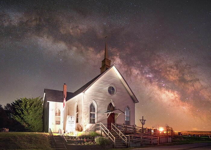 Nightscape Greeting Card featuring the photograph Wesley Chapel by Grant Twiss