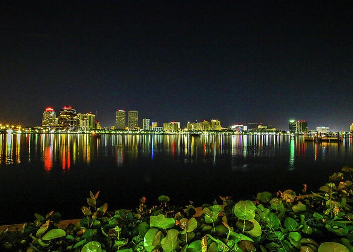 City Greeting Card featuring the photograph West Palm Beach Skyline #1 by Tom Claud